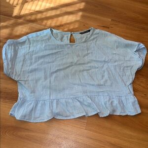 SHEIN Soft Blue Textured Blouse